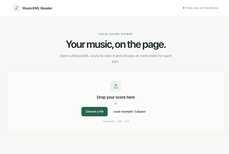 Music XML Reader